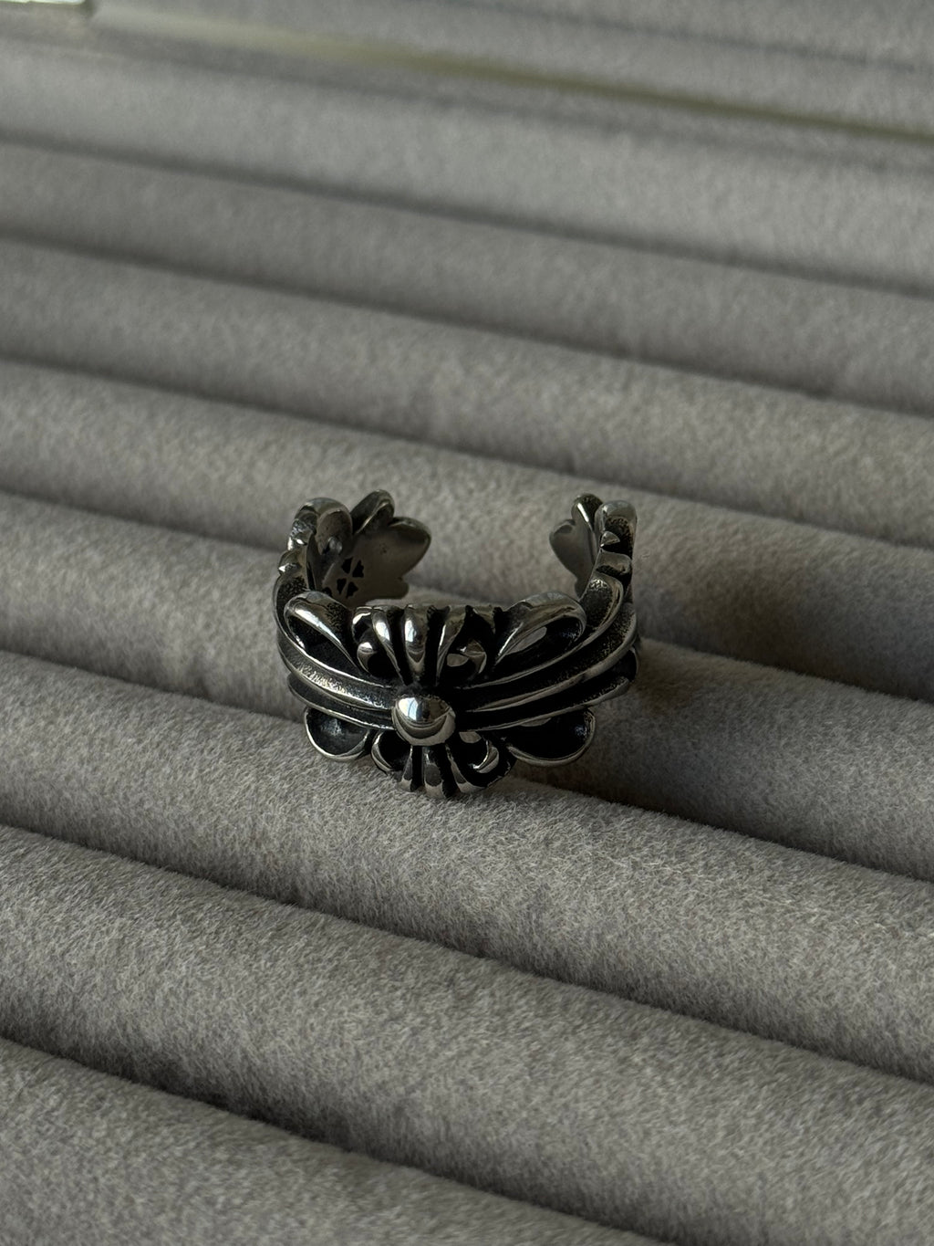 Chrome Hearts Double Floral Cross Ring