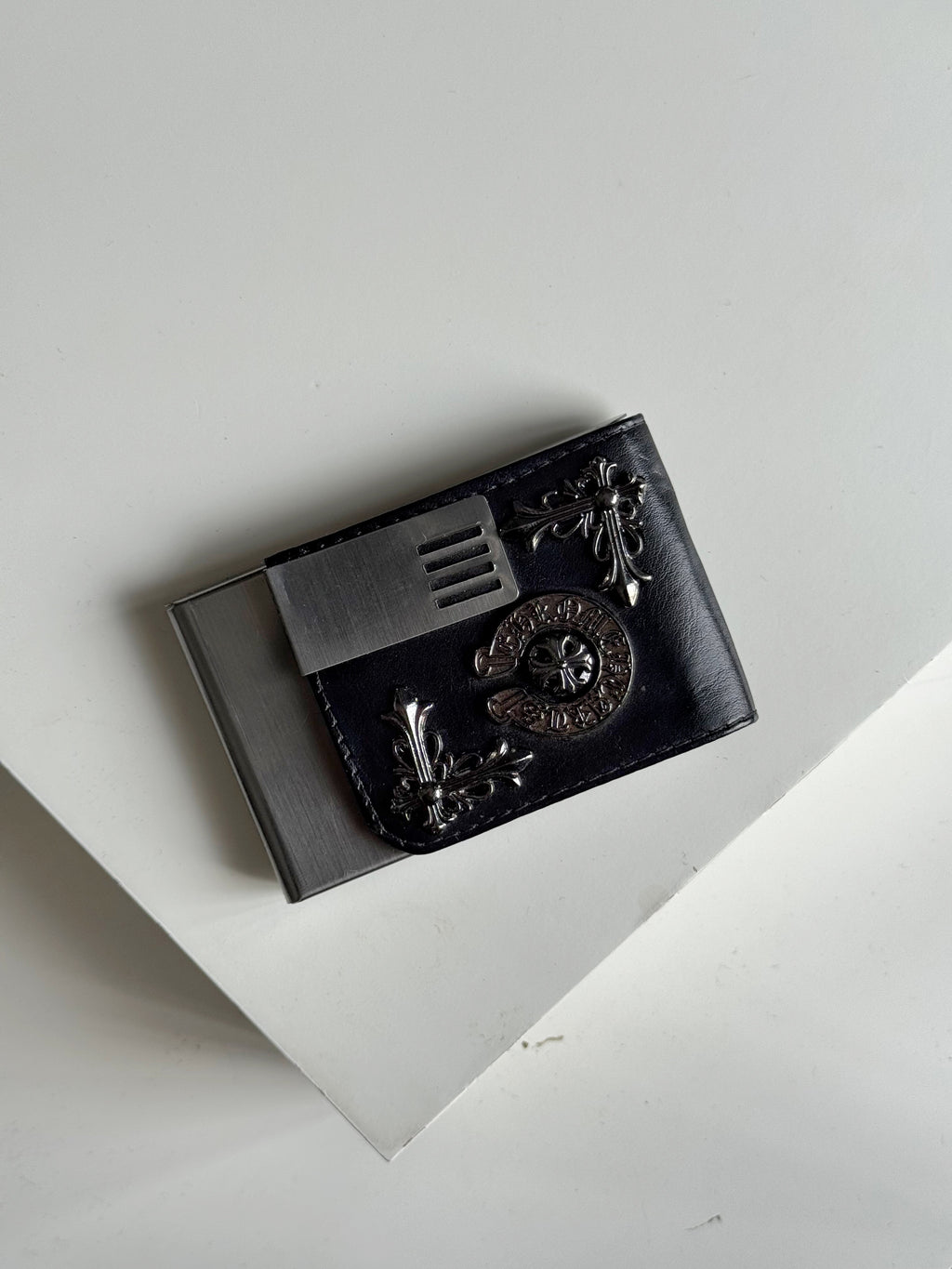 Metal gothic cross wallet