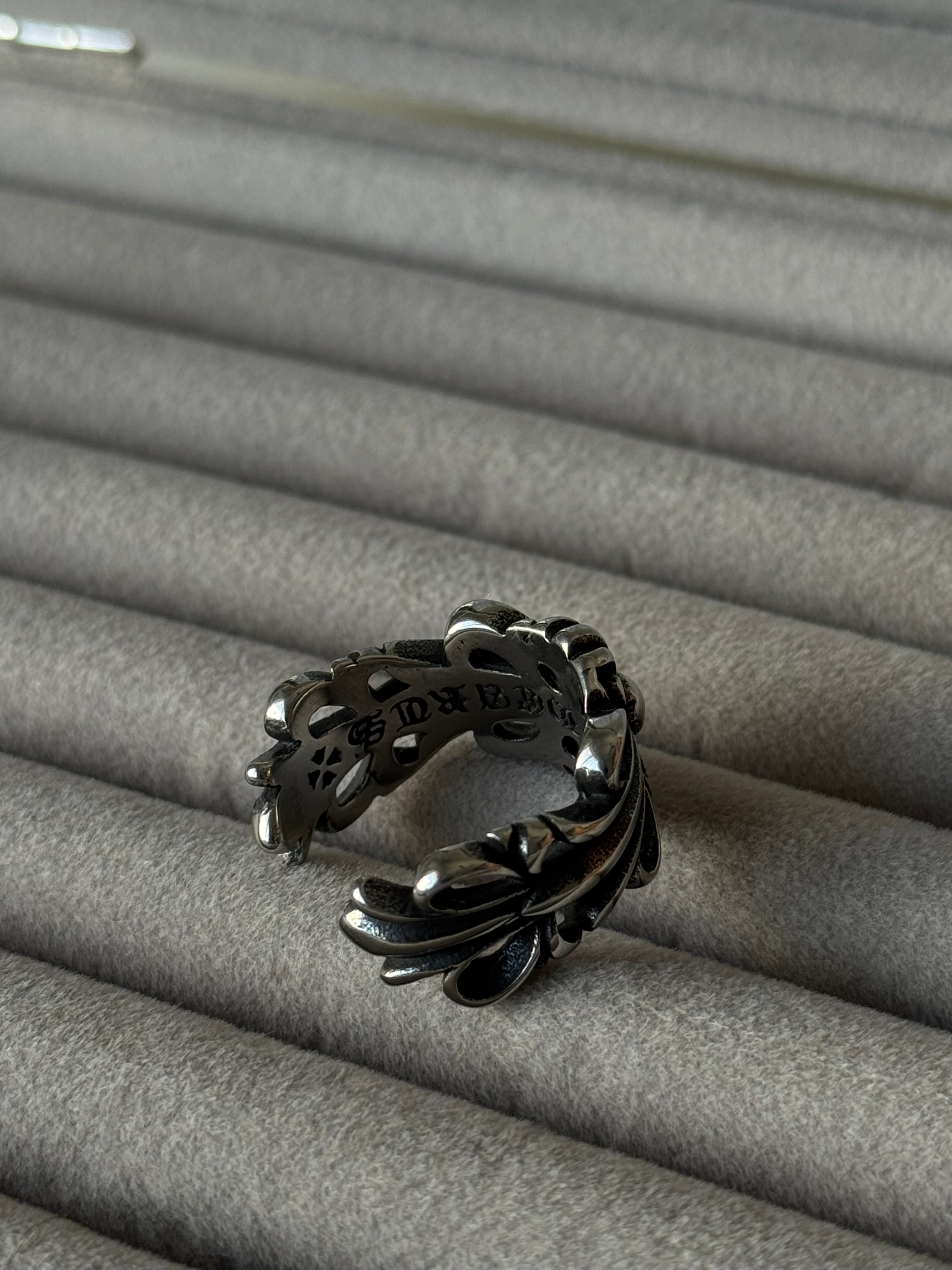 Chrome Hearts Double Floral Cross Ring