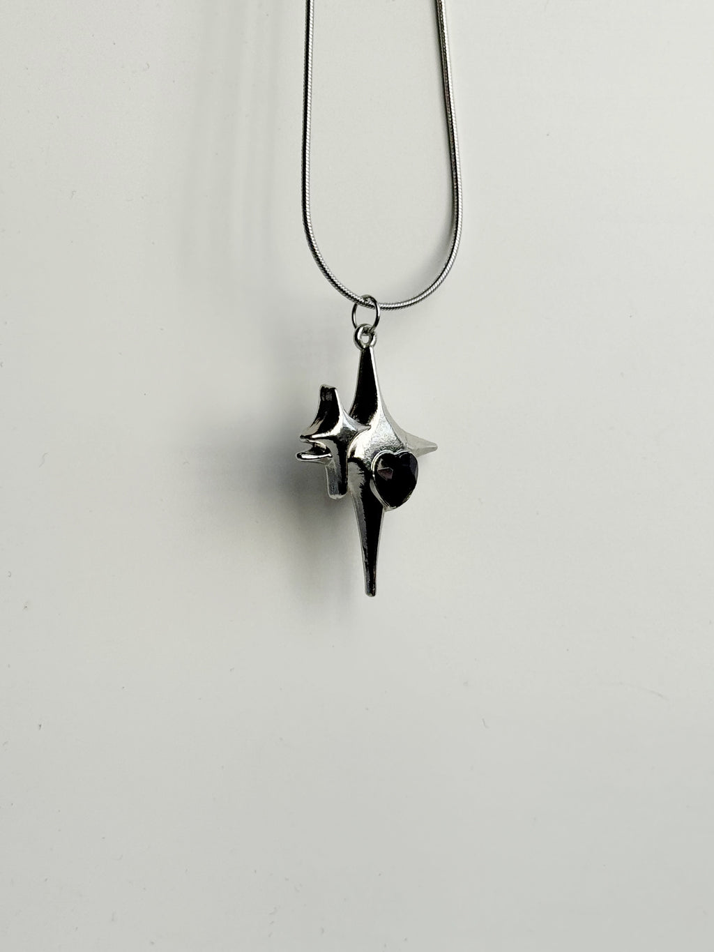 Stone twin pendant chain