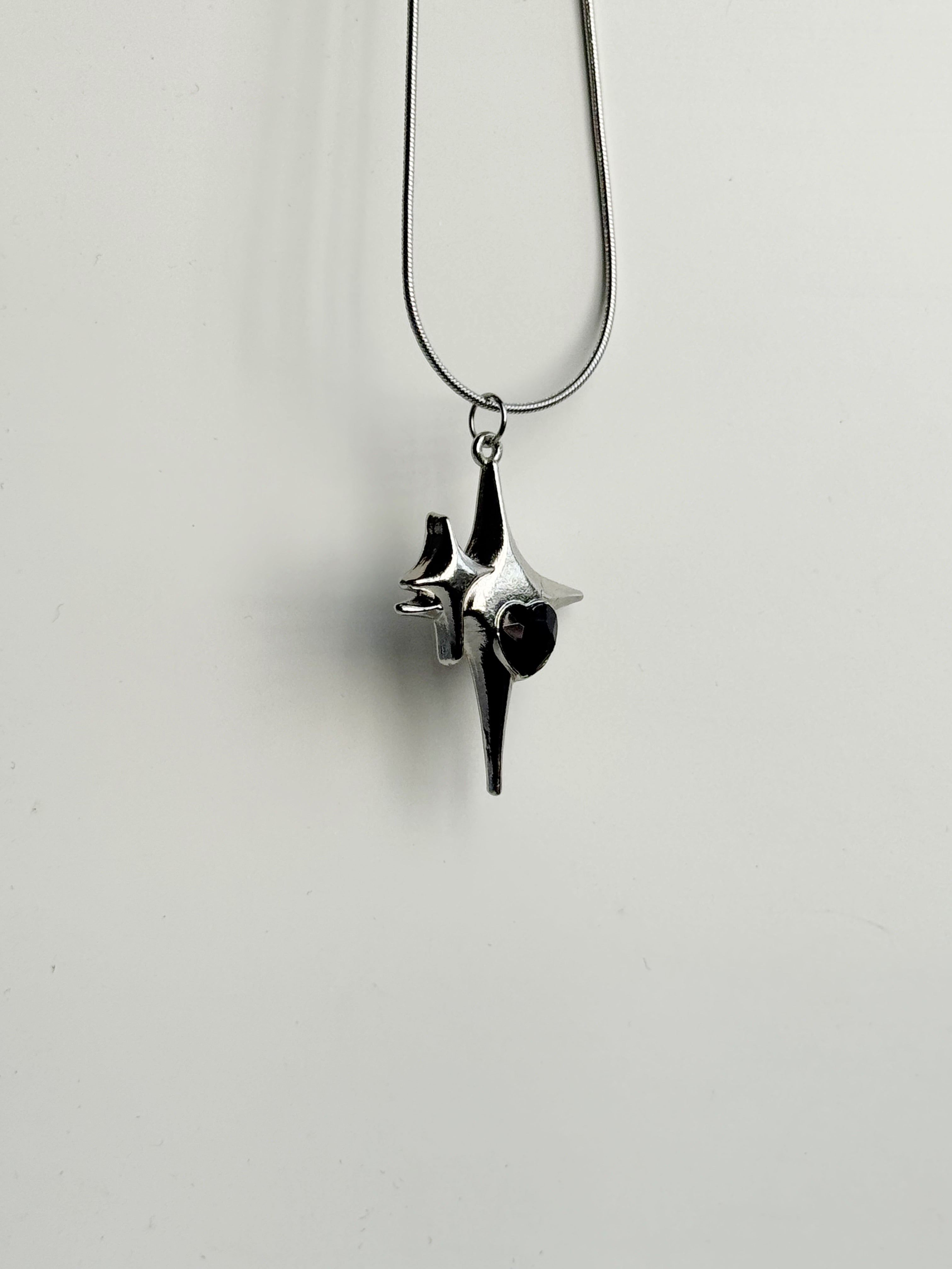 Stone twin pendant chain