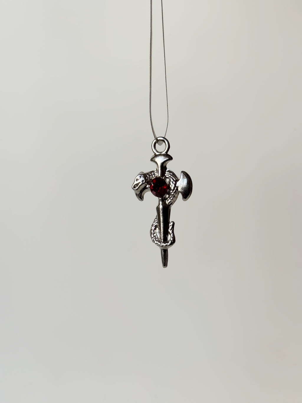 SWORD SNAKE HEART PENDANT