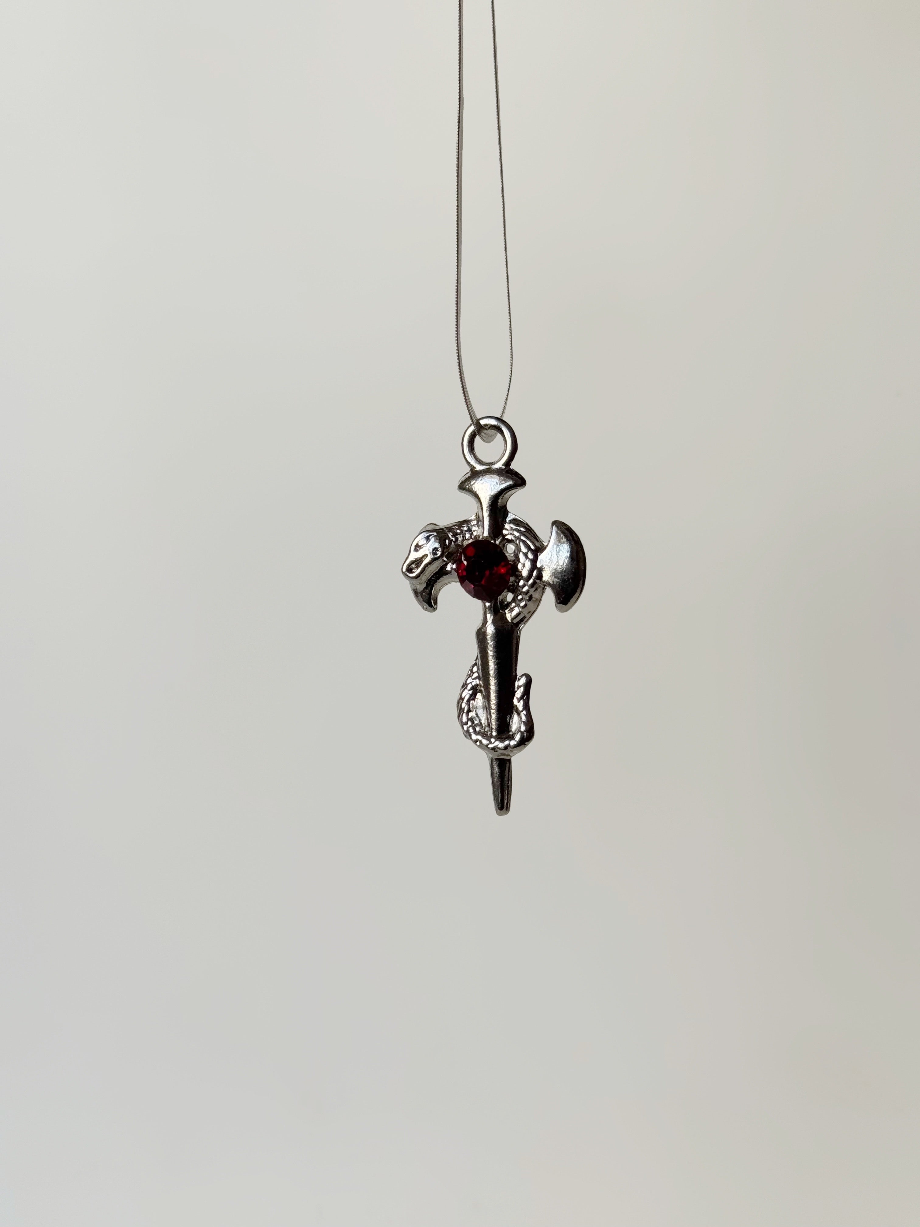 SWORD SNAKE HEART PENDANT