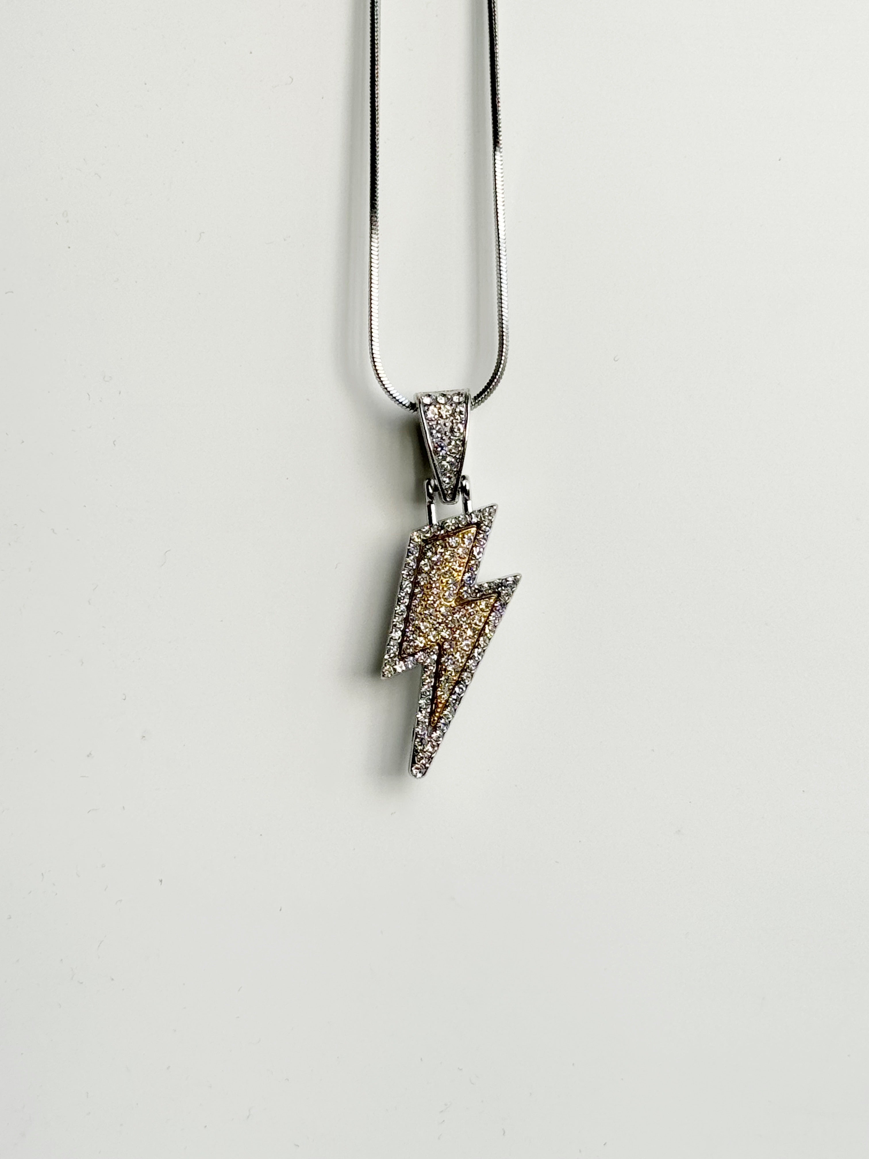 Iced lightning pendant chain
