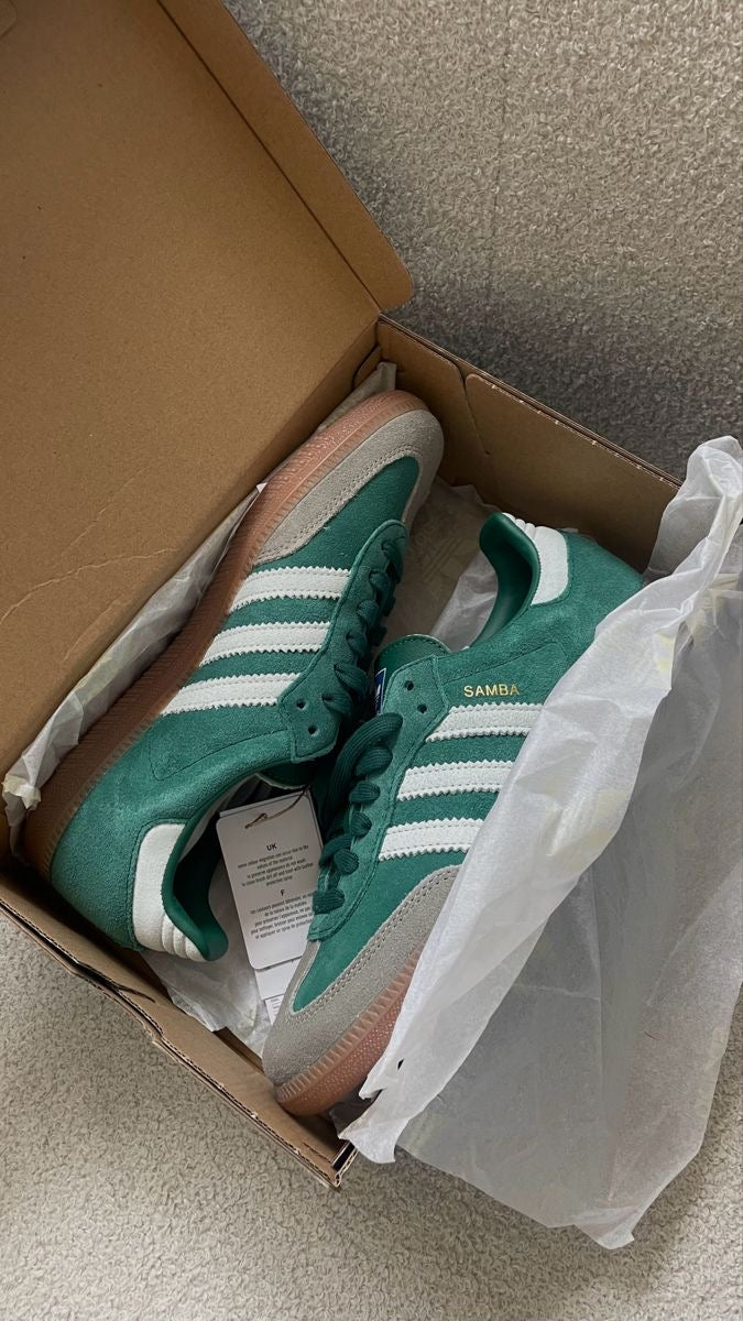 Adidas samba green grey