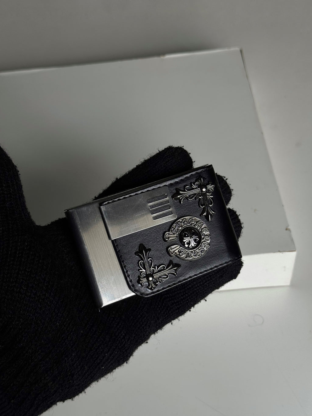 Metal gothic cross wallet